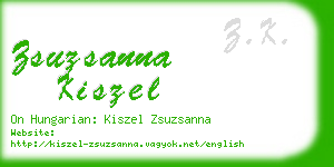 zsuzsanna kiszel business card